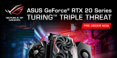 ASUS обяви графичните карти GeForce RTX 2080 Ti и 2080 във версии ROG Strix, Turbo и Dual