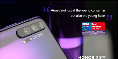 EISA отличи HONOR 20 PRO като най-добрия лайфстайл смартфон за 2019-2020