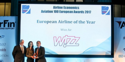 WIZZ AIR Е ЕВРОПЕЙСКА АВИОКОМПАНИЯ НА ГОДИНАТА СПОРЕД AVIATION 100