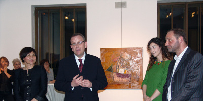 Изложба живопис „Полет във времето” откри във Виена известният български художни Васил Докев – Вадо 