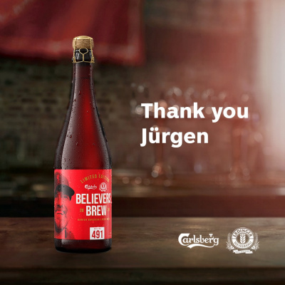 Благодарим ти, Юрген: Carlsberg и Erdinger представят лимитирана серия бира в чест на легендарния треньор на Liverpool FC