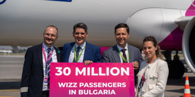 Wizz Air празнува 30 милиона пътници в България