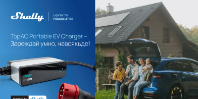 Shelly Group разширява екосистемата Powered by Shelly с интелигентно преносимо зарядно за електромобили