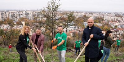 Доброволци от Кока-Кола ХБК залесиха опожарената част от Младежкия хълм в Пловдив