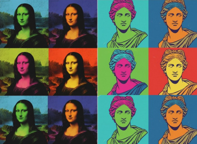 Ученици превръщат емблематични произведения на изкуството в модерни попарт композиции