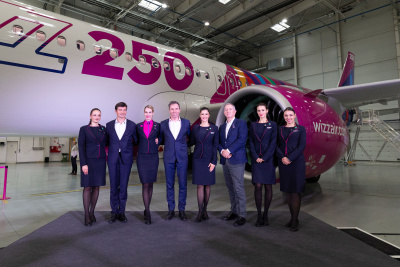 Wizz Air представи 250-ия си самолет и бележи напредък към разширяването си до флотилия от 500