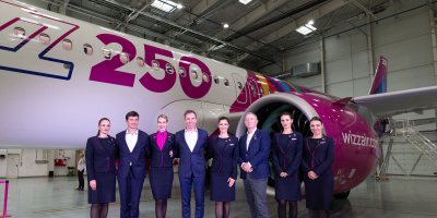 Wizz Air представи 250-ия си самолет и бележи напредък към разширяването си до флотилия от 500