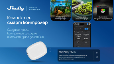 Shelly Group разширява портфолиото си с три нови дистанционни управления и мини сензорен дисплей