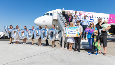 Wizz Air и Летище Бургас посрещнаха милионния пътник на Летище Бургас за 2026 г.